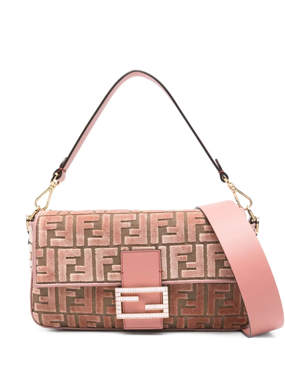 Fendi Medium Baguette Ff Pattern Shoulder Bag