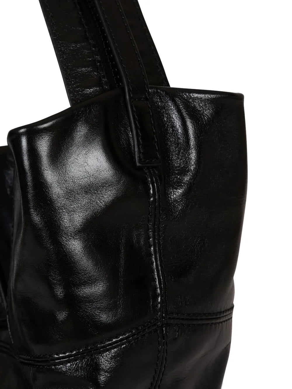 Balmain Zip Detail Leather Tote Bag