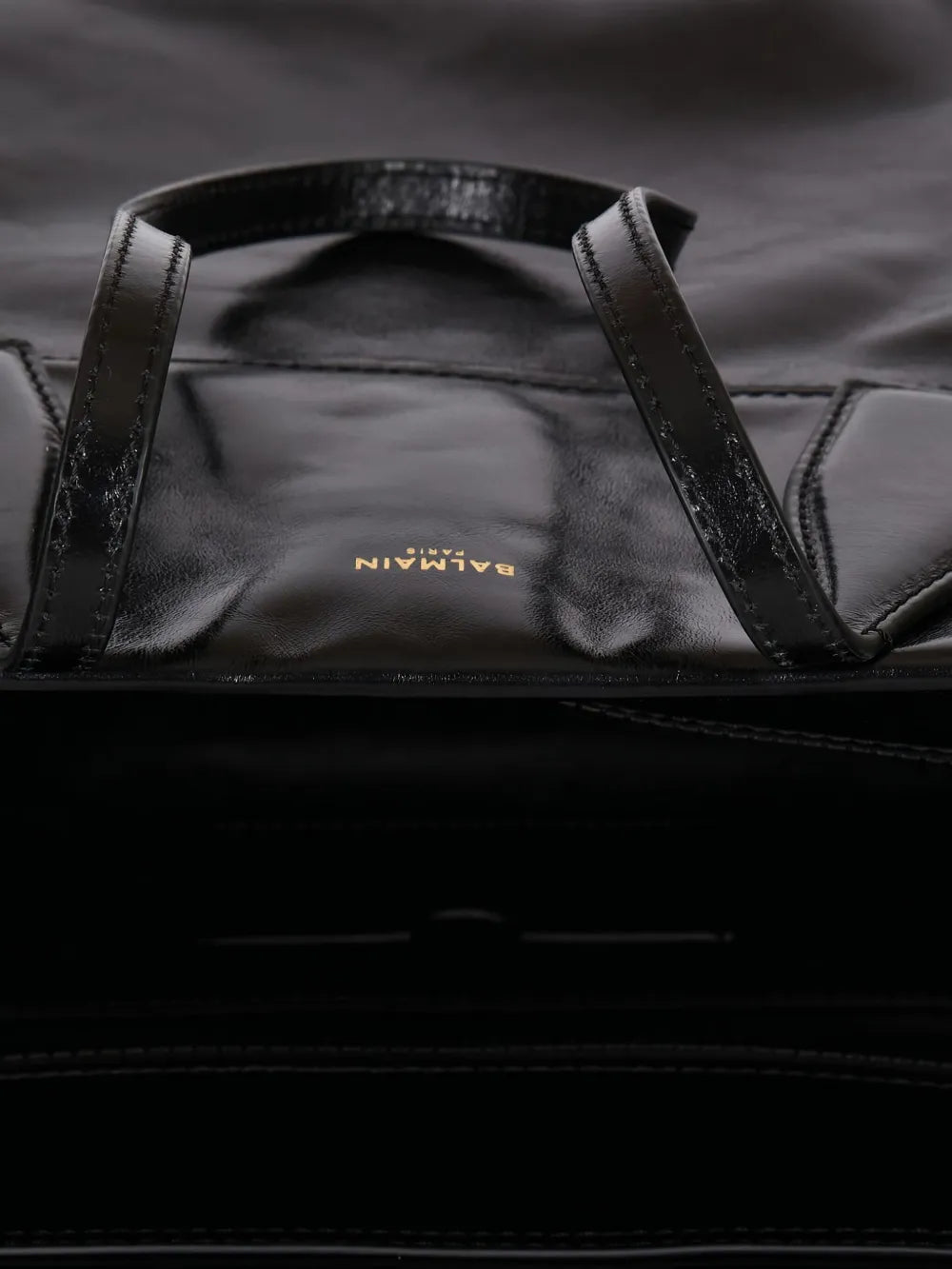 Balmain Zip Detail Leather Tote Bag