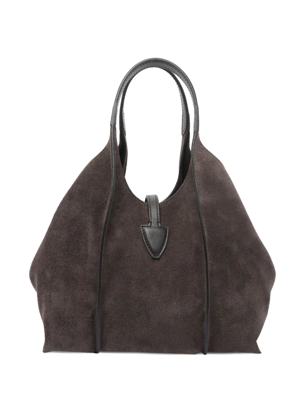 Tods Timeless Suede Leather T Buckle Shoulder Bag
