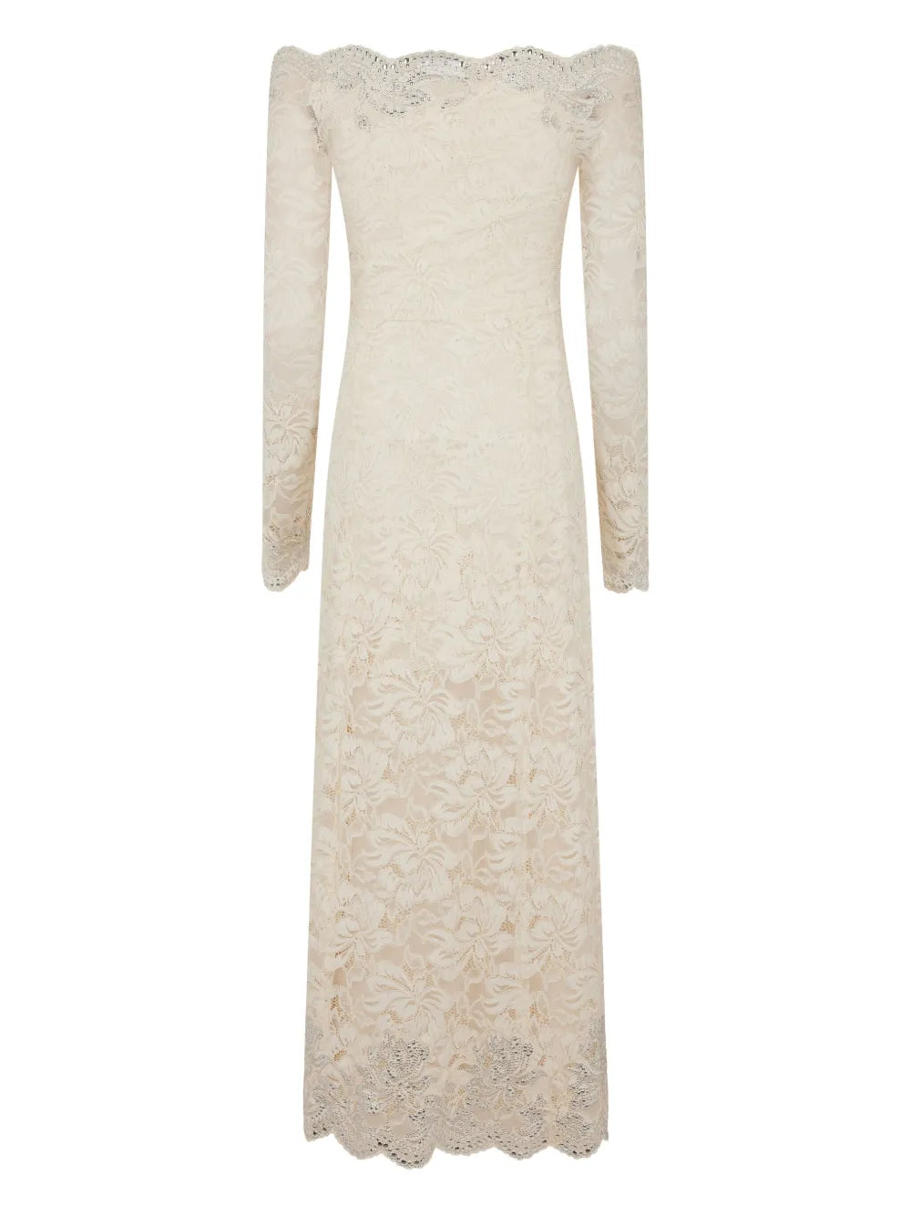 Rabanne Off Shoulder Lace Midi Dress