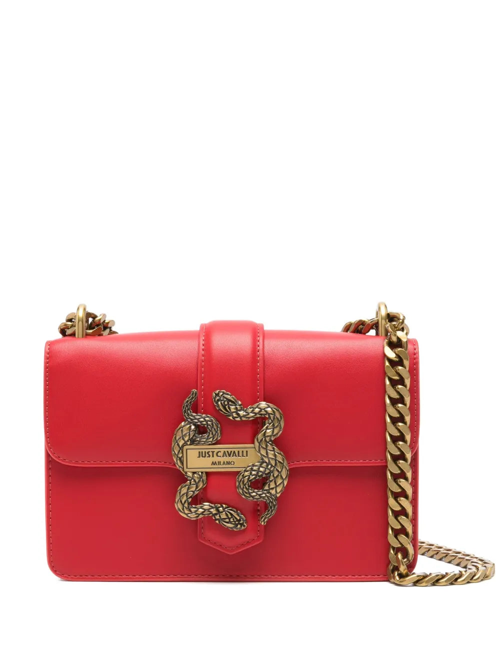 Just Cavalli Snake Buckle Shoulder Bag
