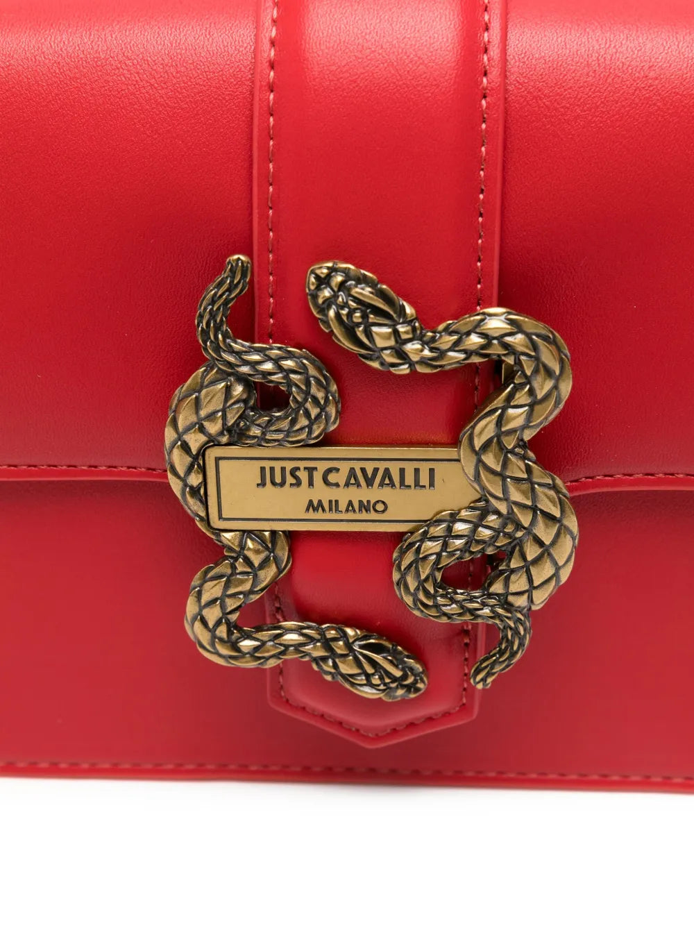 Just Cavalli Snake Buckle Shoulder Bag