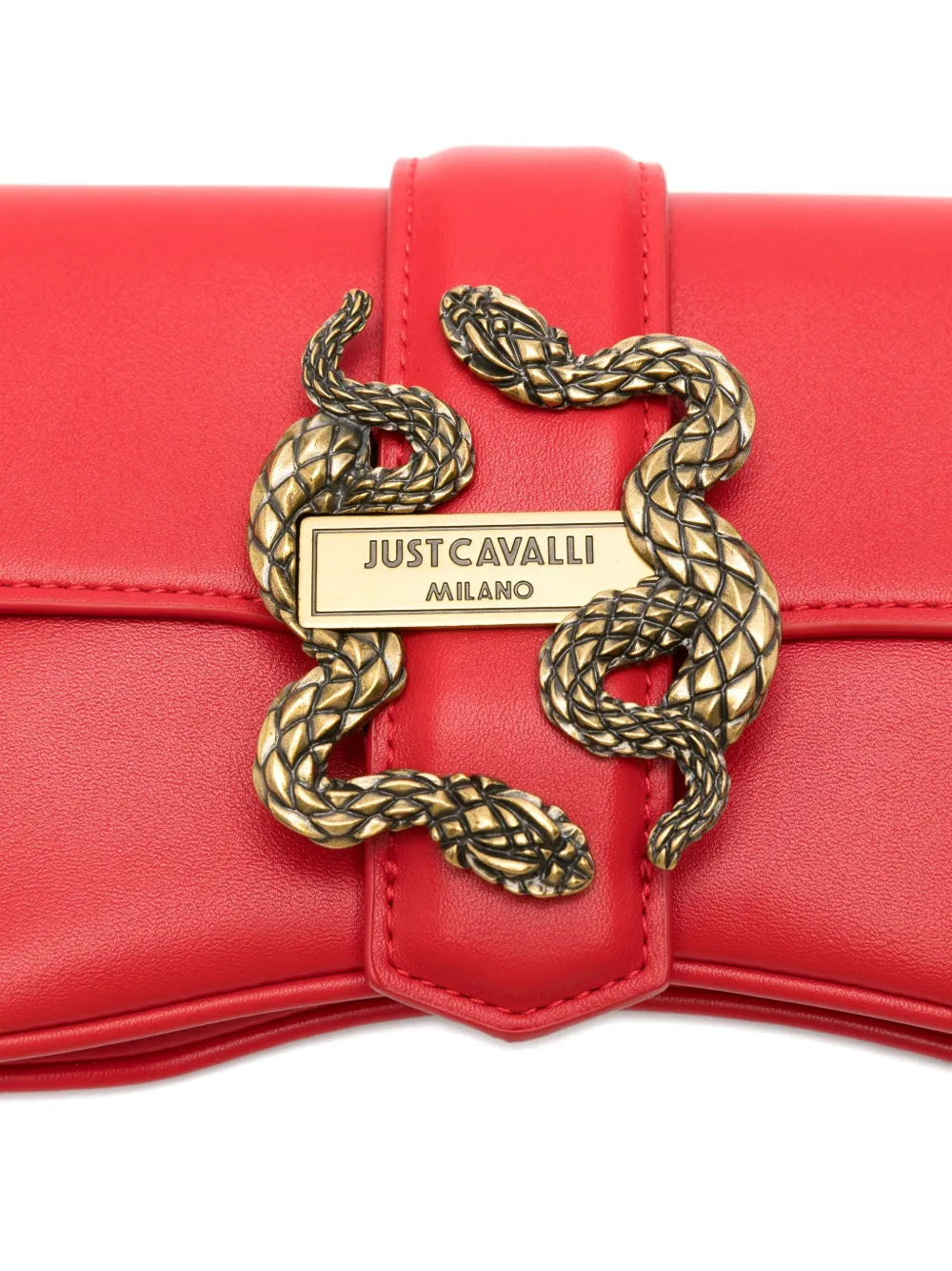 Just Cavalli Snake Buckle Shoulder Bag