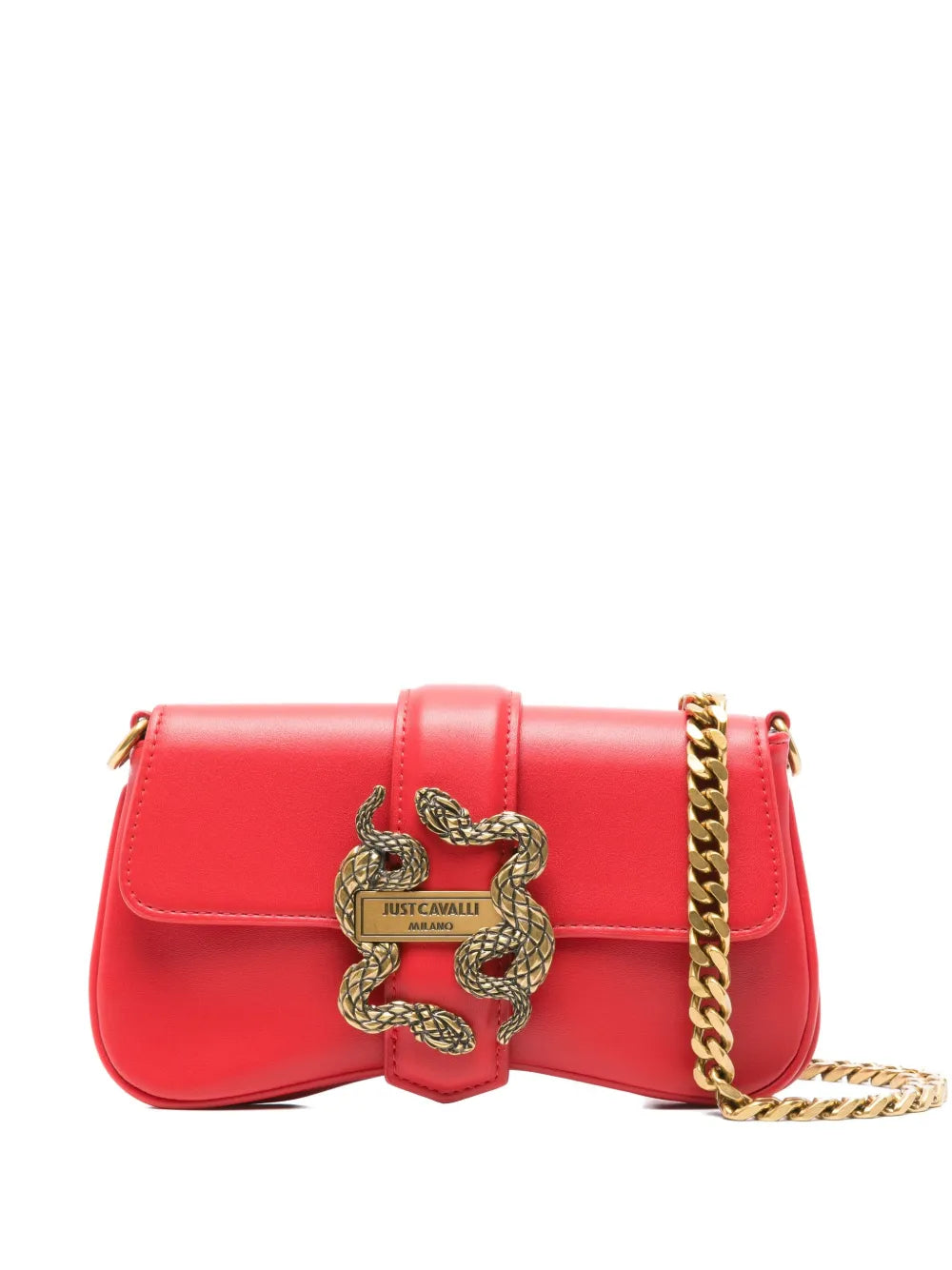 Just Cavalli Snake Buckle Shoulder Bag