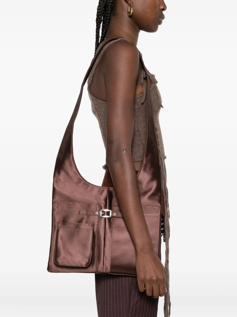 Gimaguas Blanca Satin Shoulder Bag