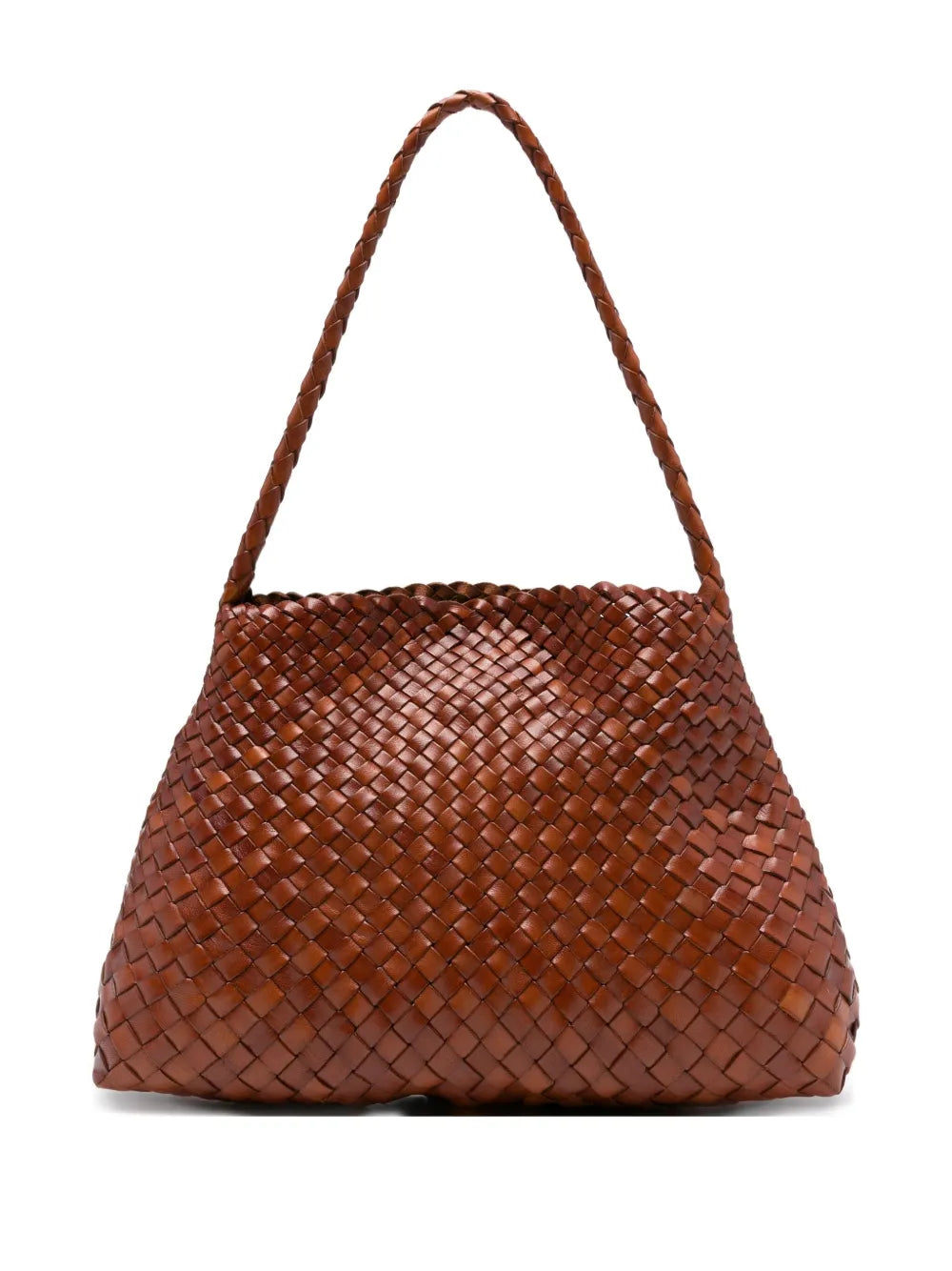 Dragon Diffusion Woven Leather Shoulder Bag