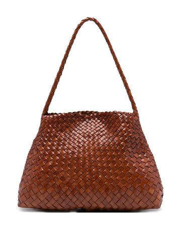 Dragon Diffusion Woven Leather Shoulder Bag