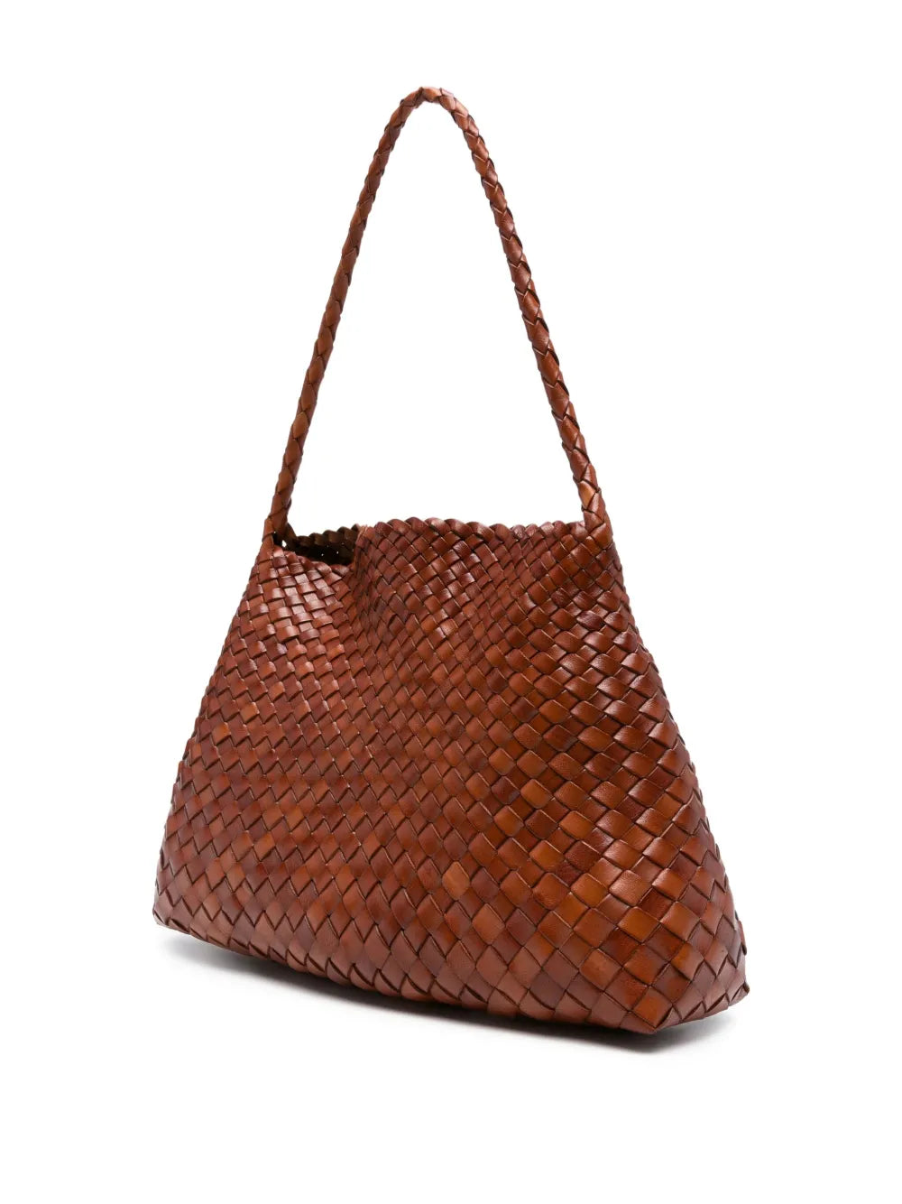 Dragon Diffusion Woven Leather Shoulder Bag