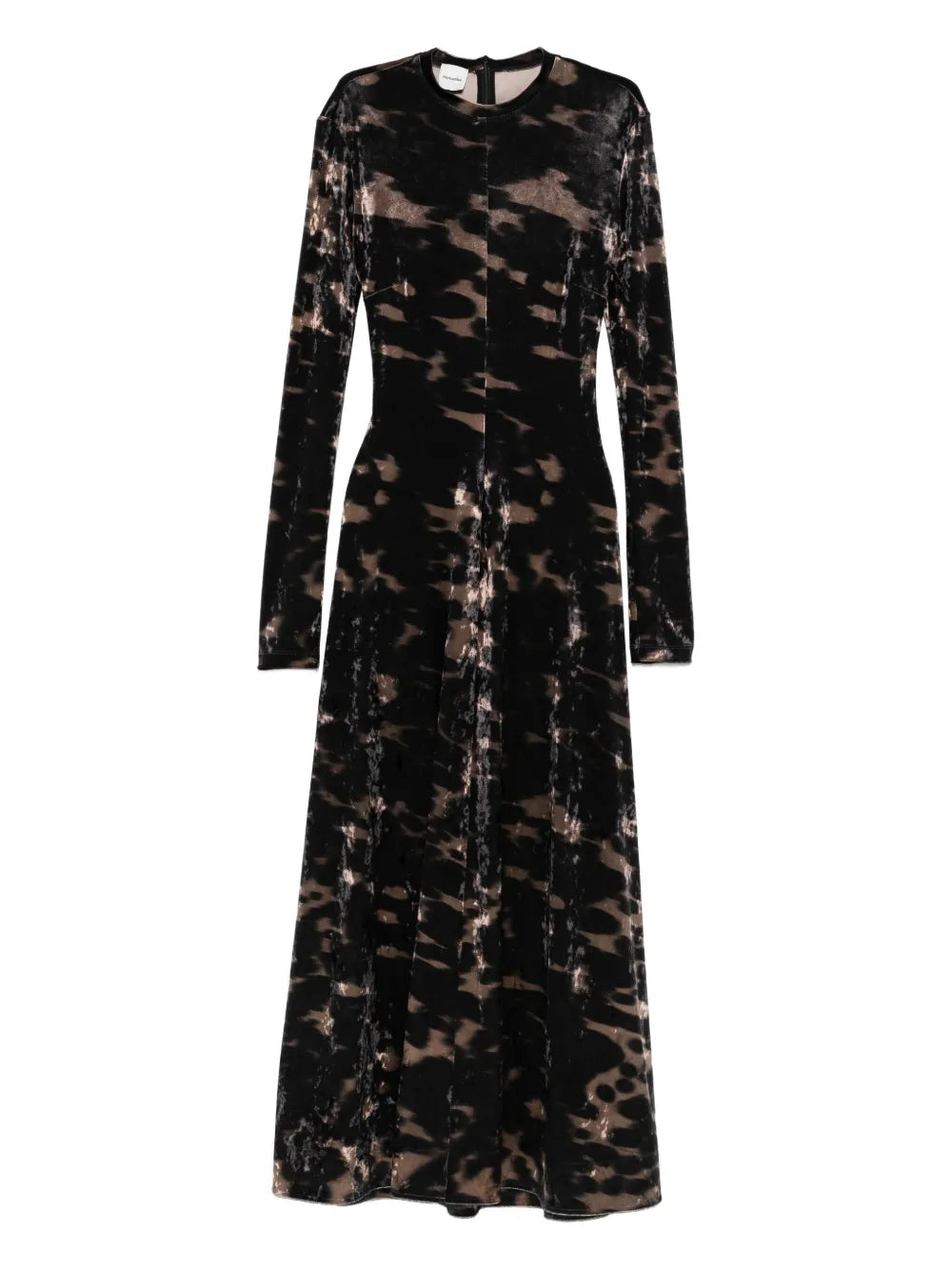 Nanushka Long Sleeved Tie Dye Velvet Dress