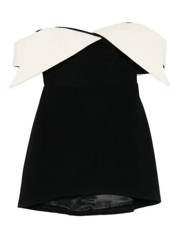 Vestiaire Dun Oiseau Libre Off Shoulder Collared Mini Dress