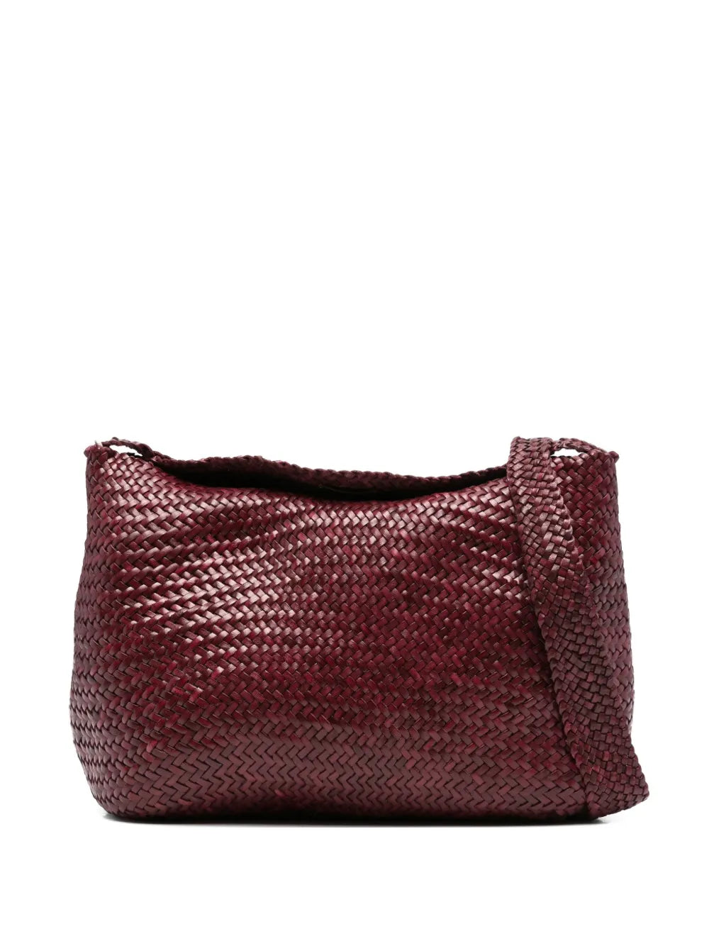 Dragon Diffusion Woven Leather Shoulder Bag
