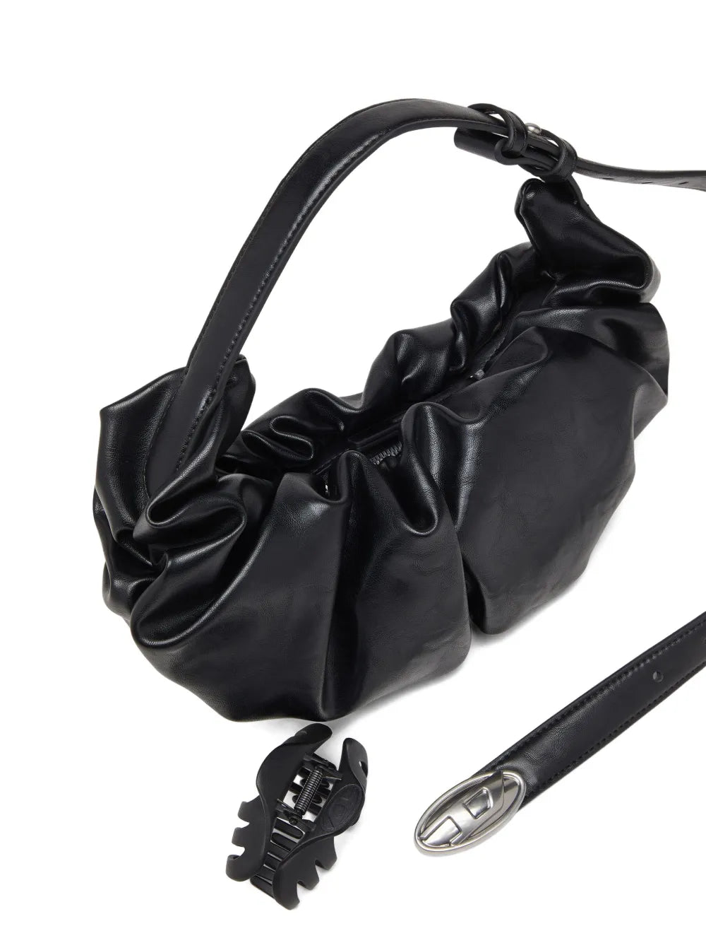 Diesel Small Grab D Scrunched Shoulder Bag