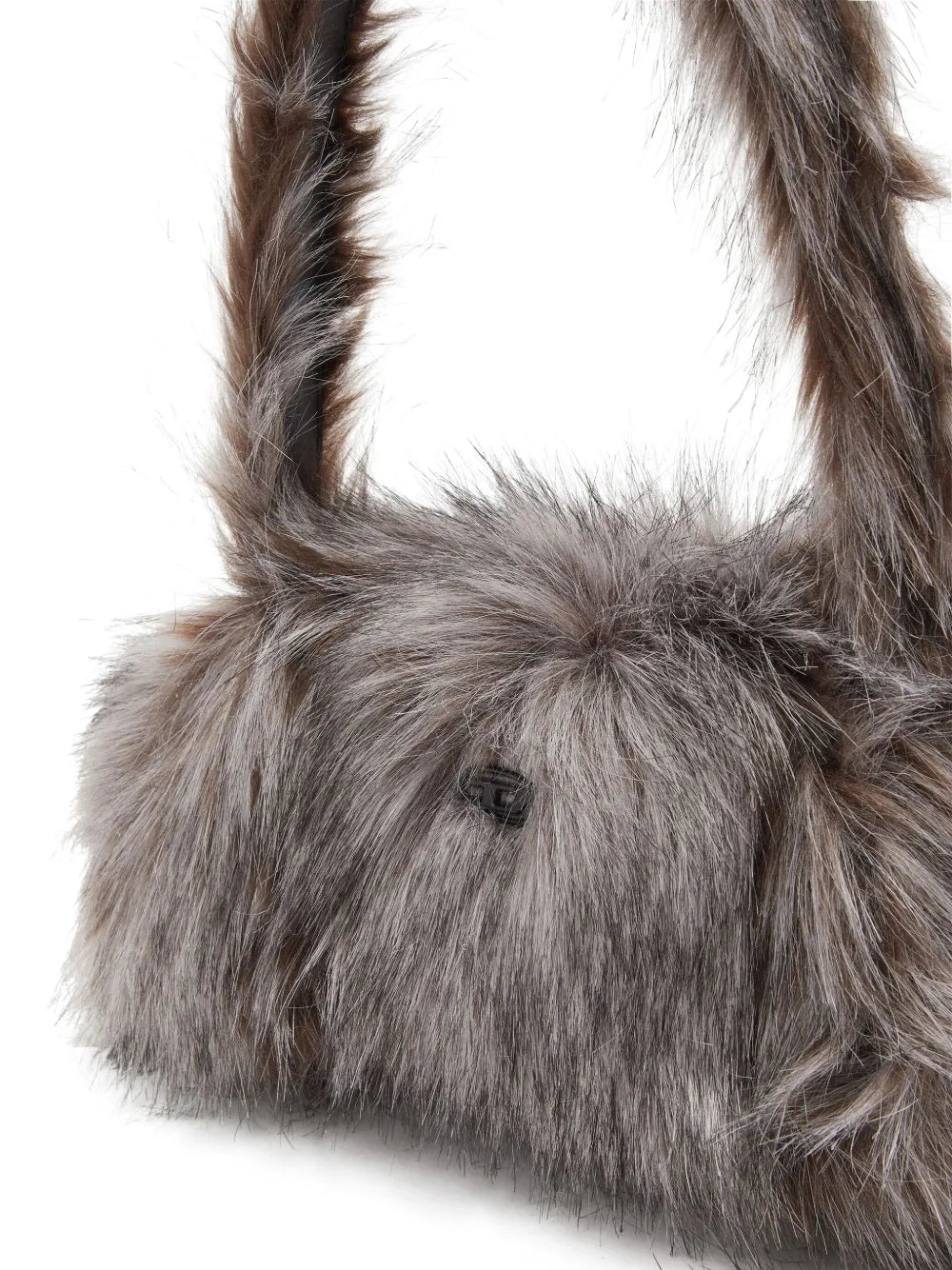 Diesel Faux Fur Top Handle Shoulder Bag