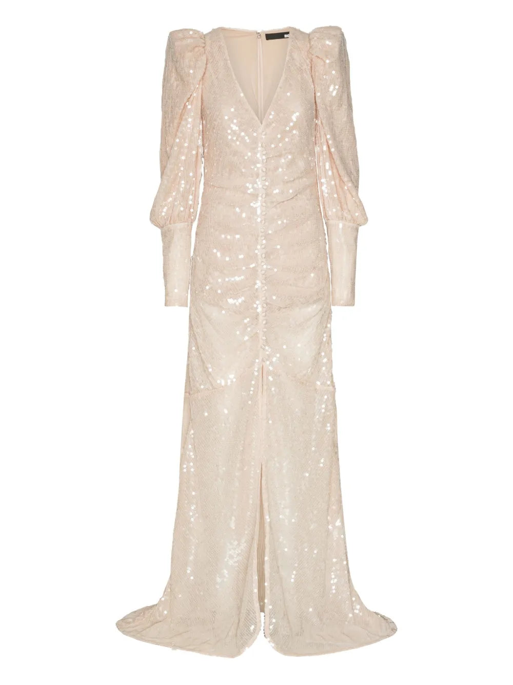 Rotate Birger Christensen Sequin Embellishment Puff Sleeve Maxi Dress