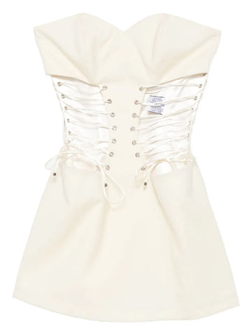 Vestiaire Dun Oiseau Libre Lace Up Corset Mini Dress