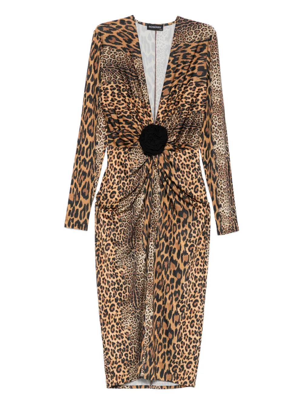 Roserry Leopard Print Midi Dress