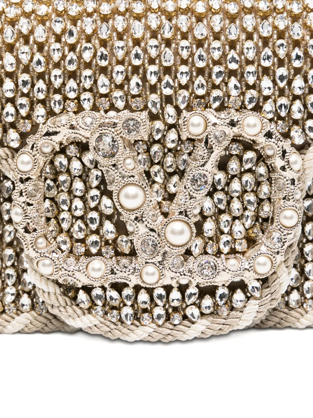 Valentino Garavani Loco Crystal Embellished Top Handle Bag