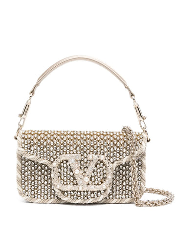 Valentino Garavani Loco Crystal Embellished Top Handle Bag