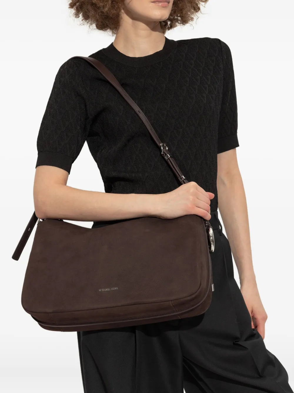 Michael Michael Kors Suede Leather Shoulder Bag