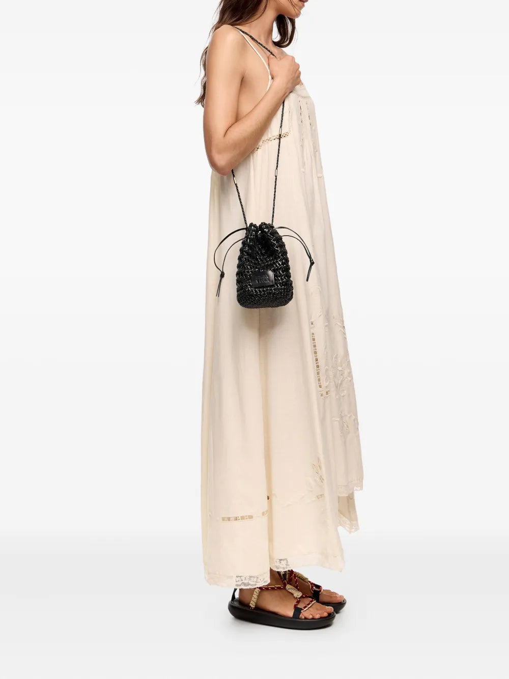 Bimba Y Lola Plaited Leather Bucket Bag