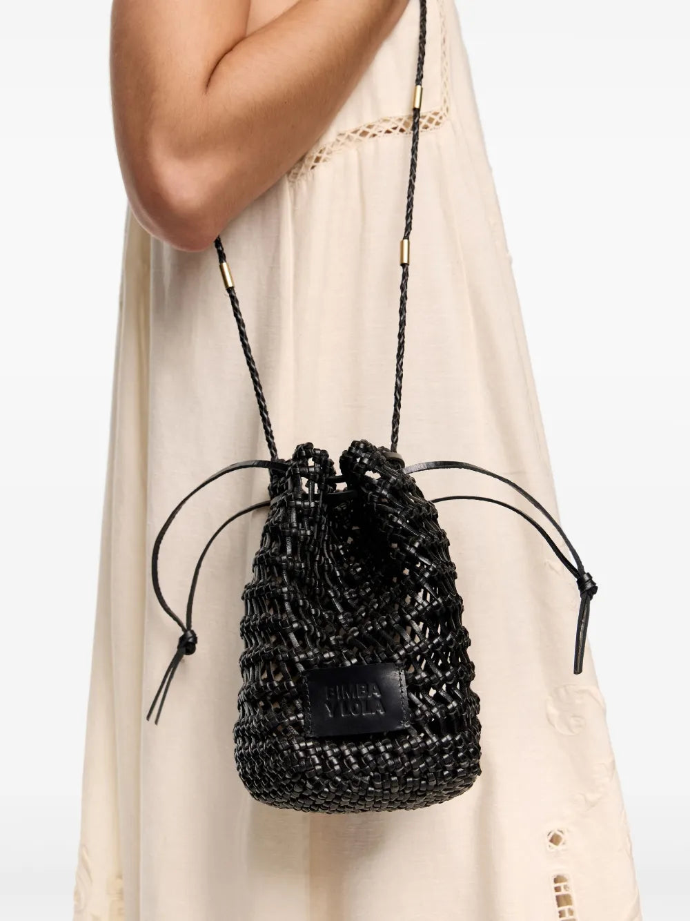 Bimba Y Lola Plaited Leather Bucket Bag