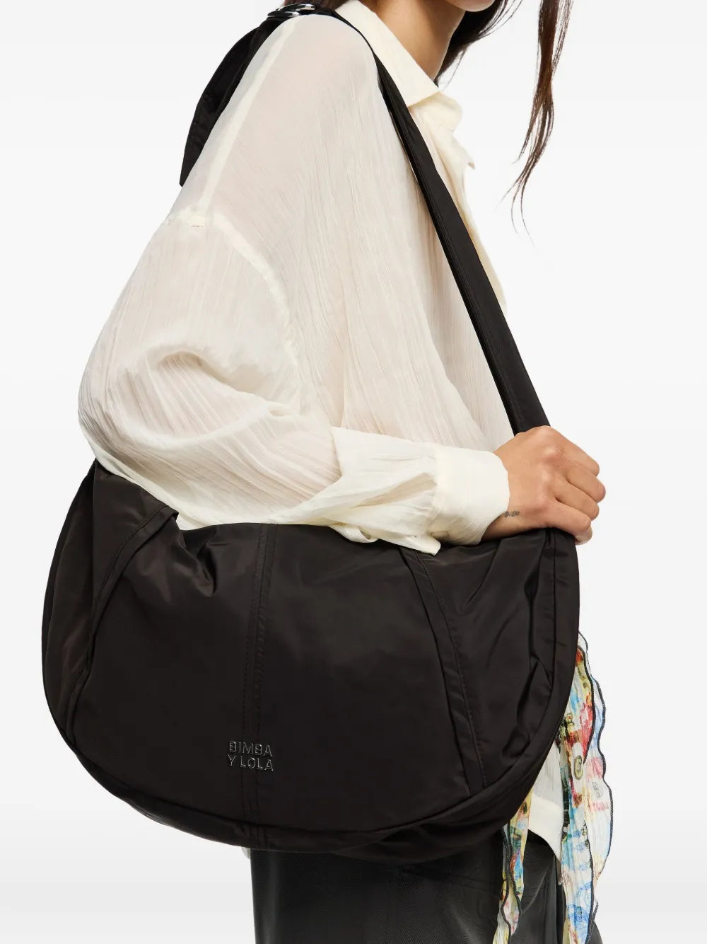 Bimba Y Lola Large Moon Crescent Shaped Zip Fastening Shoulder Bag