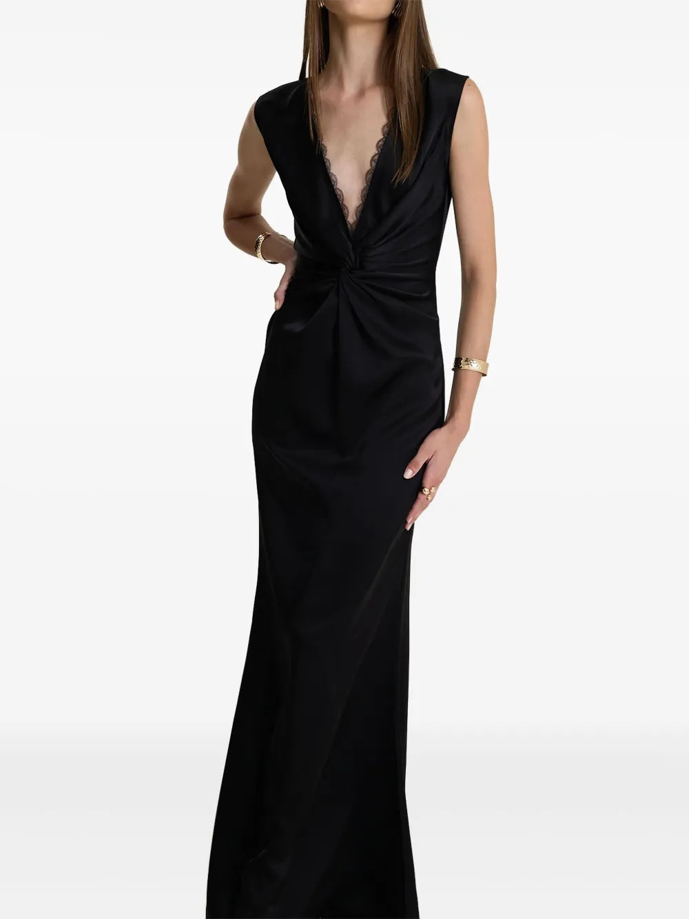 Moos Studio Noir Elegance Twist Necklace Dress