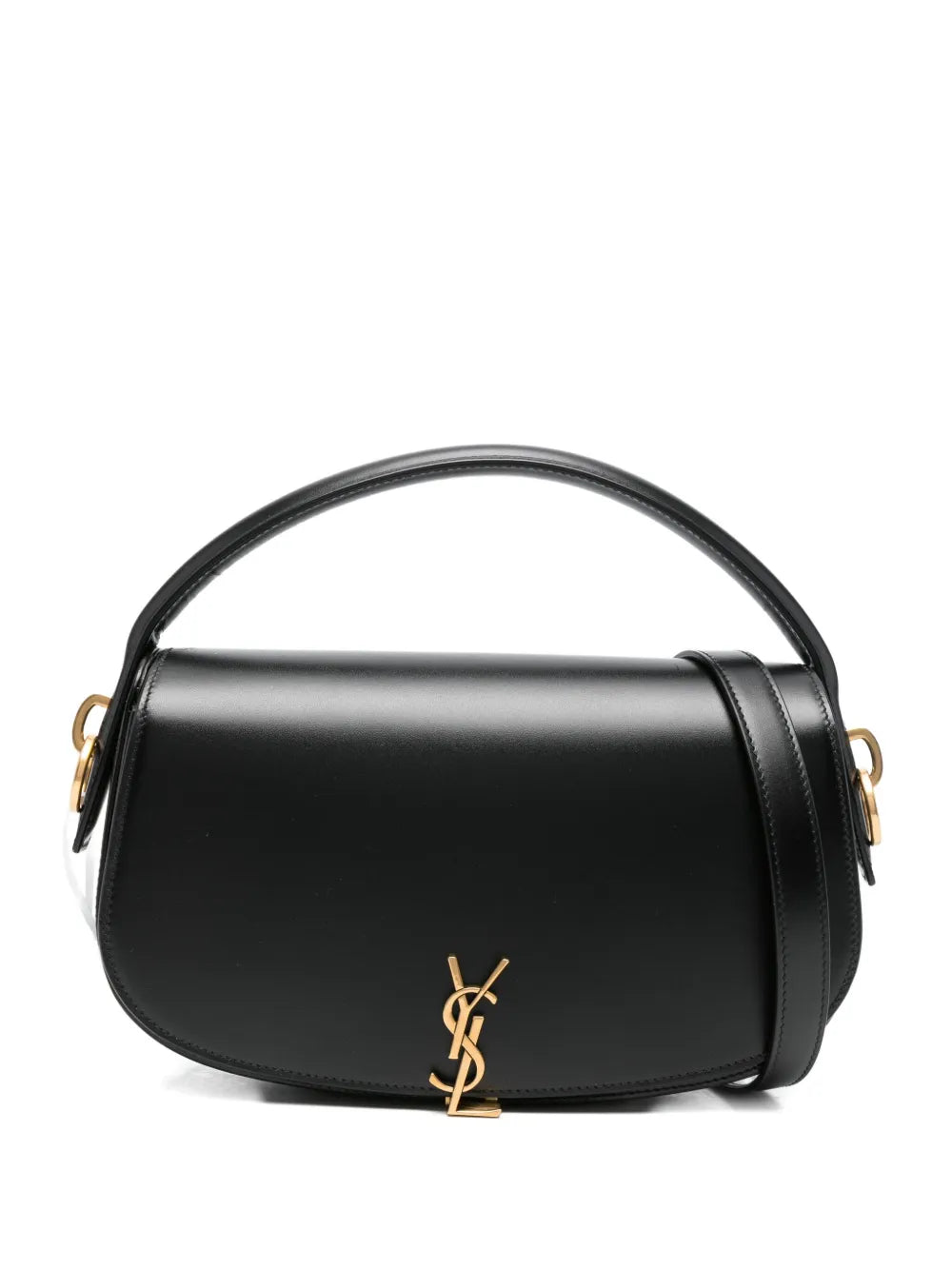 Saint Laurent Logo Plaque Curved Shoulder Bag