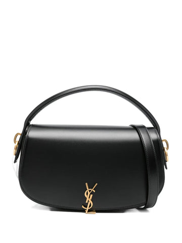 Saint Laurent Logo Plaque Curved Shoulder Bag