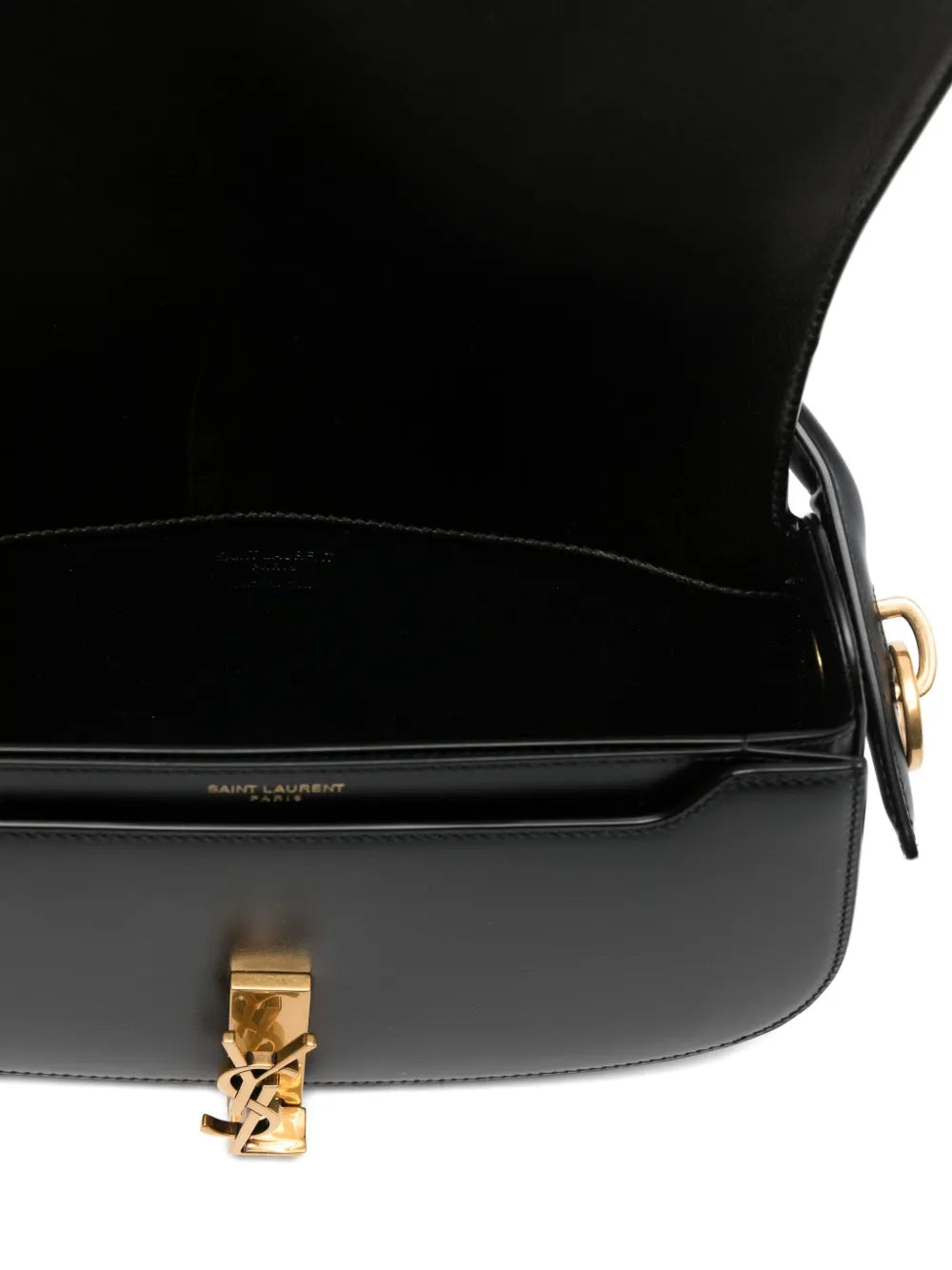 Saint Laurent Logo Plaque Curved Shoulder Bag