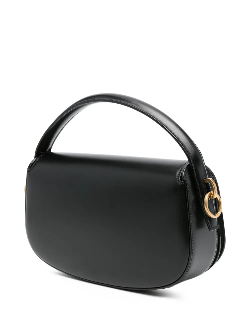 Saint Laurent Logo Plaque Curved Shoulder Bag