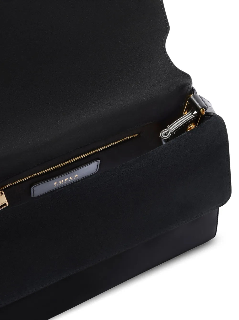 Furla Sfera Clasp Leather Shoulder Bag