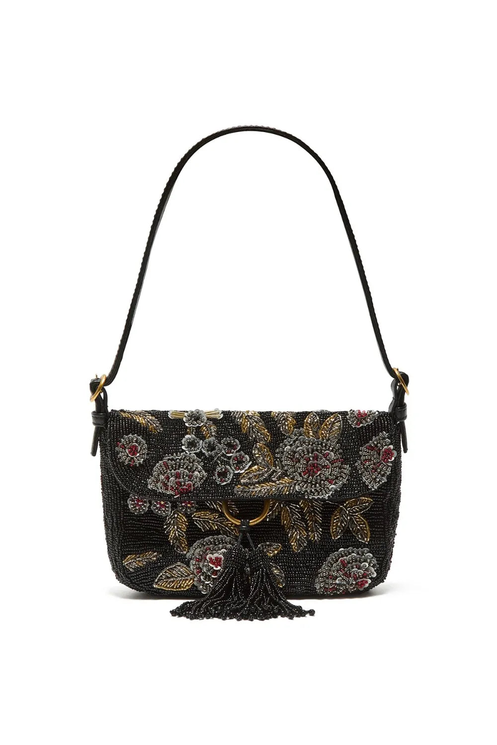 Maliparmi Beaded Floral Pattern Shoulder Bag