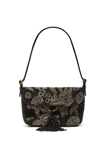 Maliparmi Beaded Floral Pattern Shoulder Bag