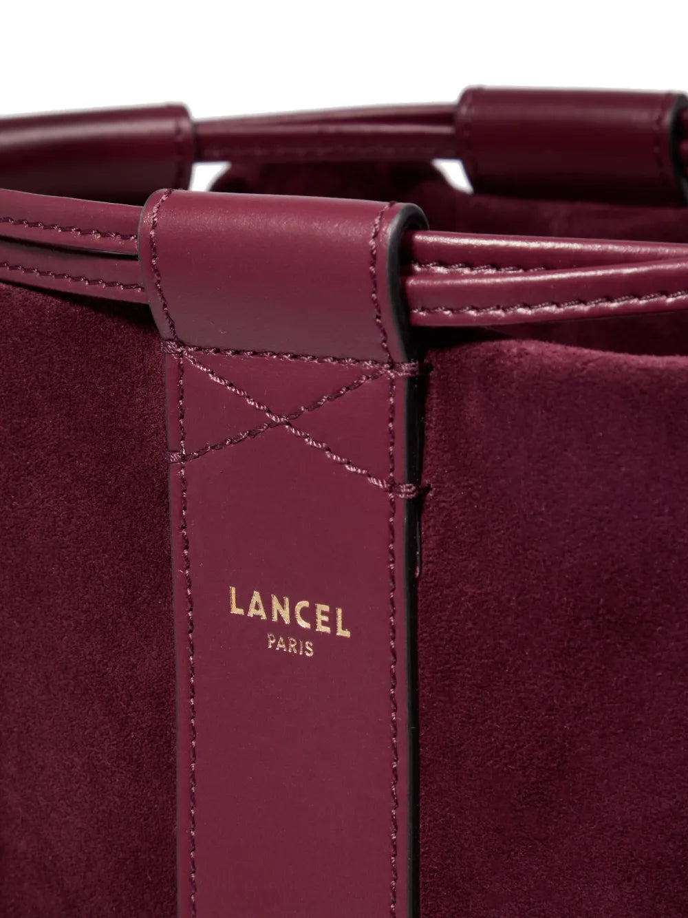 Lancel Medium Elles Suede Bucket Bag