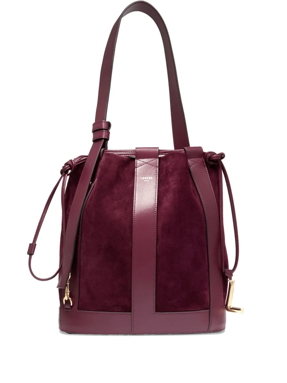 Lancel Medium Elles Suede Bucket Bag