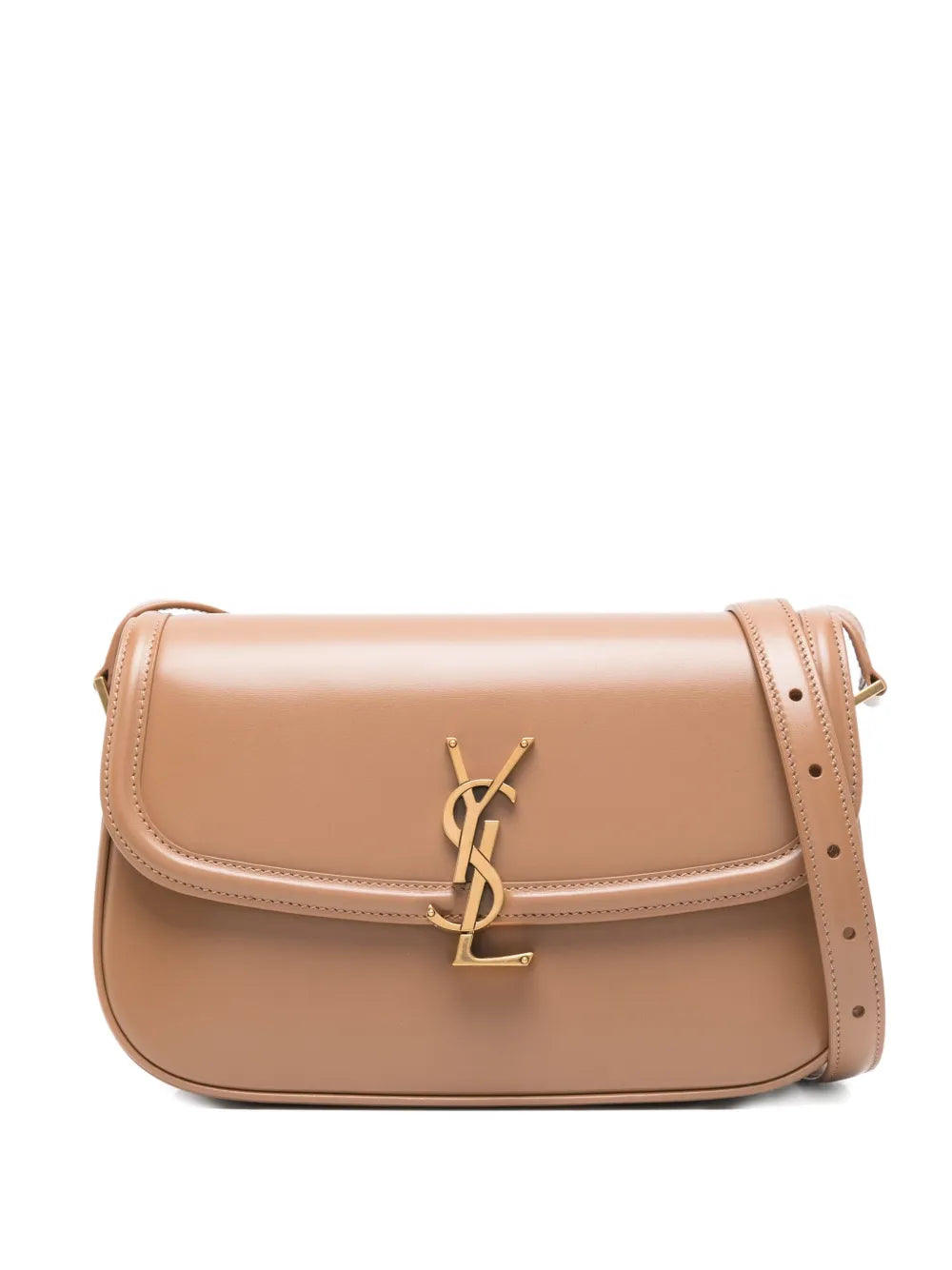 Saint Laurent Medium Solferino Logo Plaque Foldover Shoulder Bag