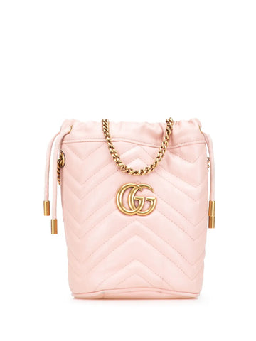 Gucci Pre Owned 2016 2025 Small Gg Marmont Leather Matelasse Bucket Bag