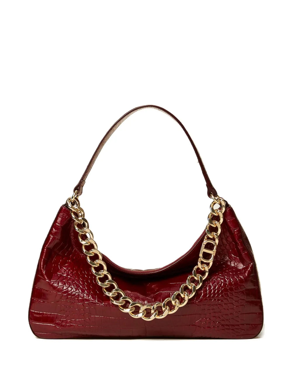 Twinset Liliane Crocodile Effect Chain Shoulder Bag