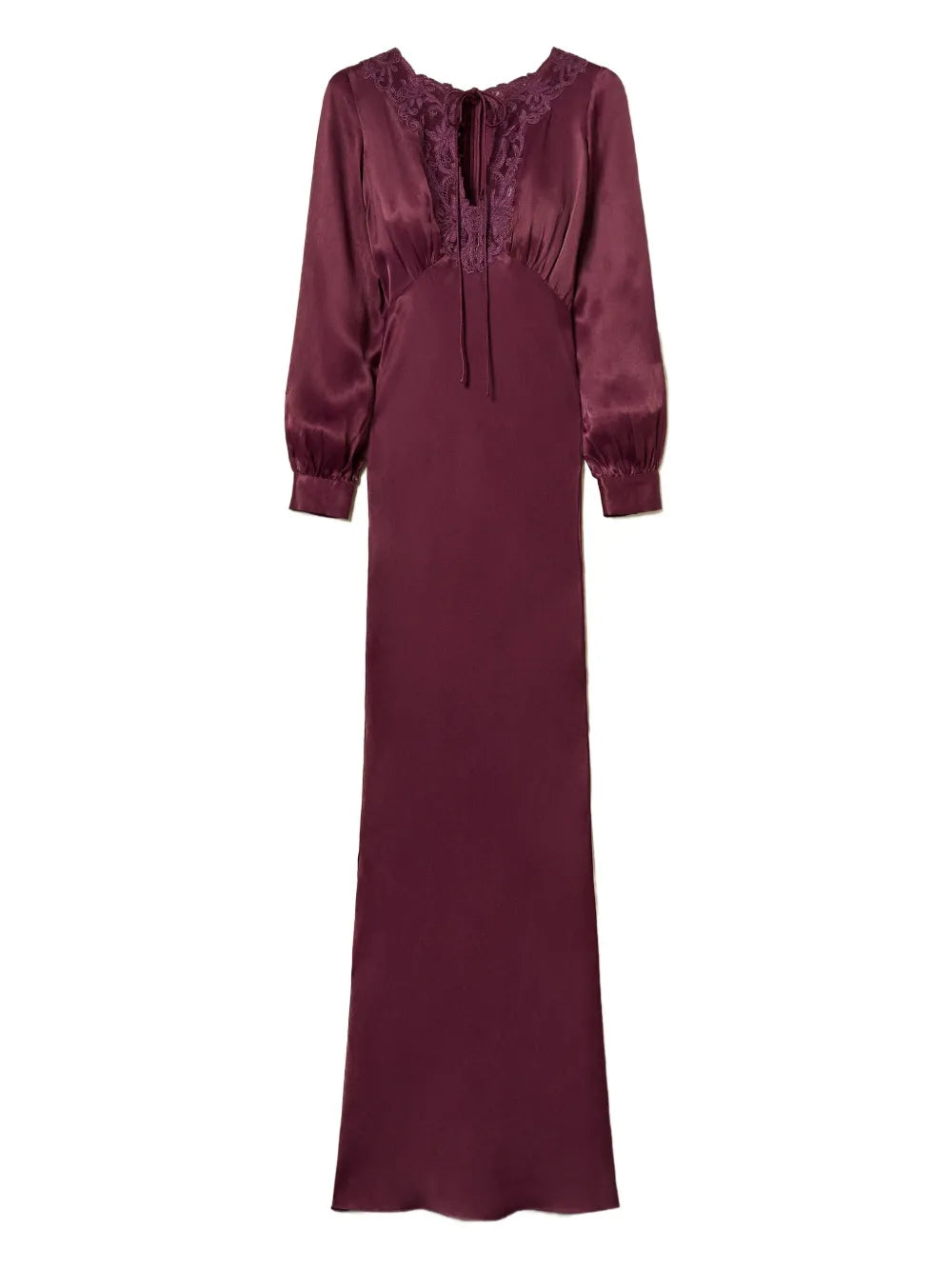 Twinset Lace Insert Satin Dress
