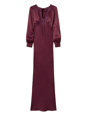 Twinset Lace Insert Satin Dress