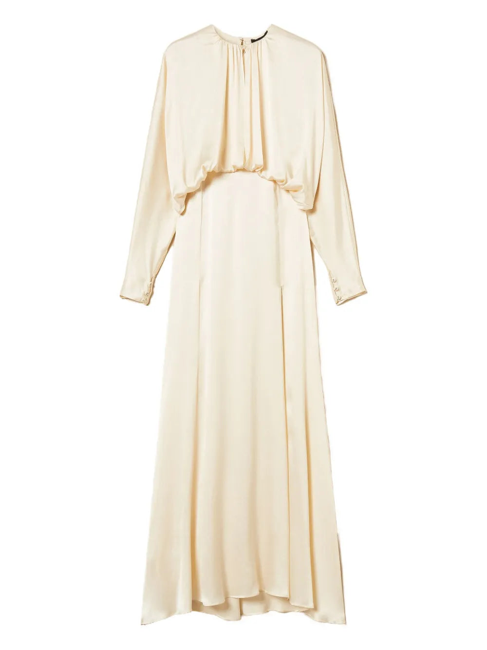 Twinset Gathered Bodice Satin Dress