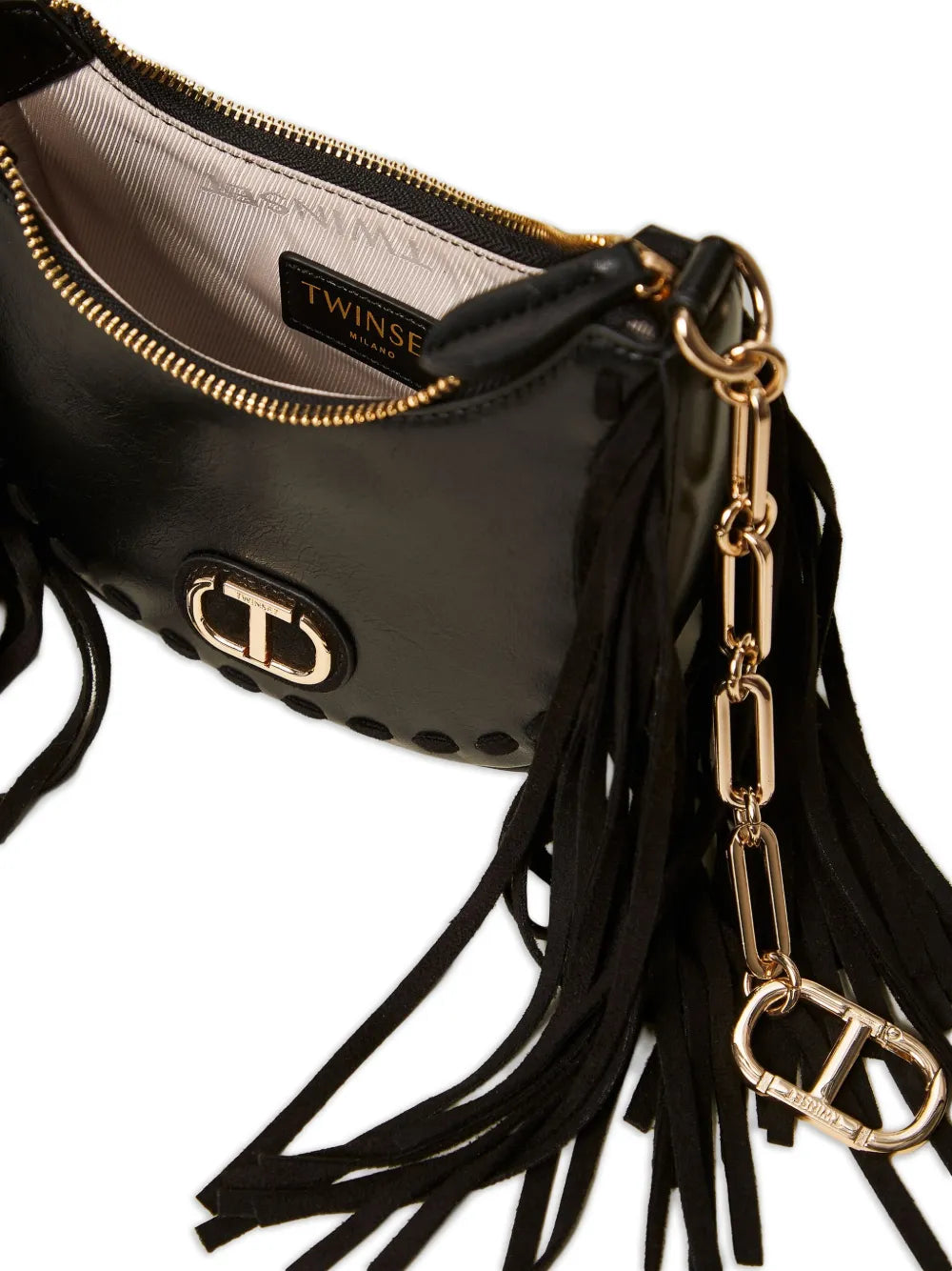 Twinset Fringe Chain Shoulder Bag