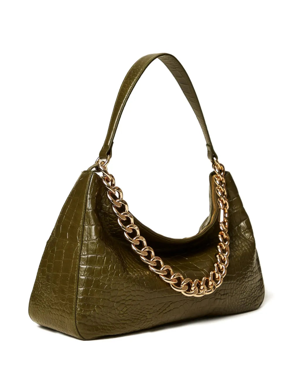 Twinset Liliane Crocodile Effect Chain Shoulder Bag