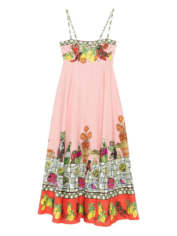 Alemais Floral Print A Line Dress
