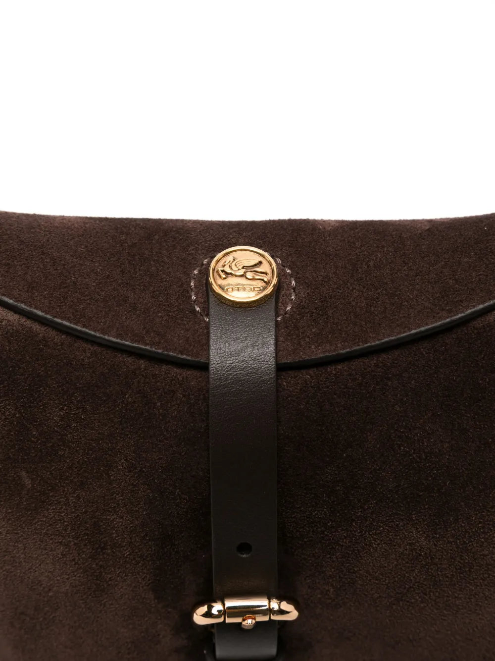 Etro Small Buckle Fastening Suede Shoulder Bag