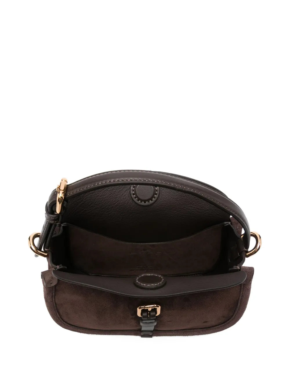 Etro Small Buckle Fastening Suede Shoulder Bag