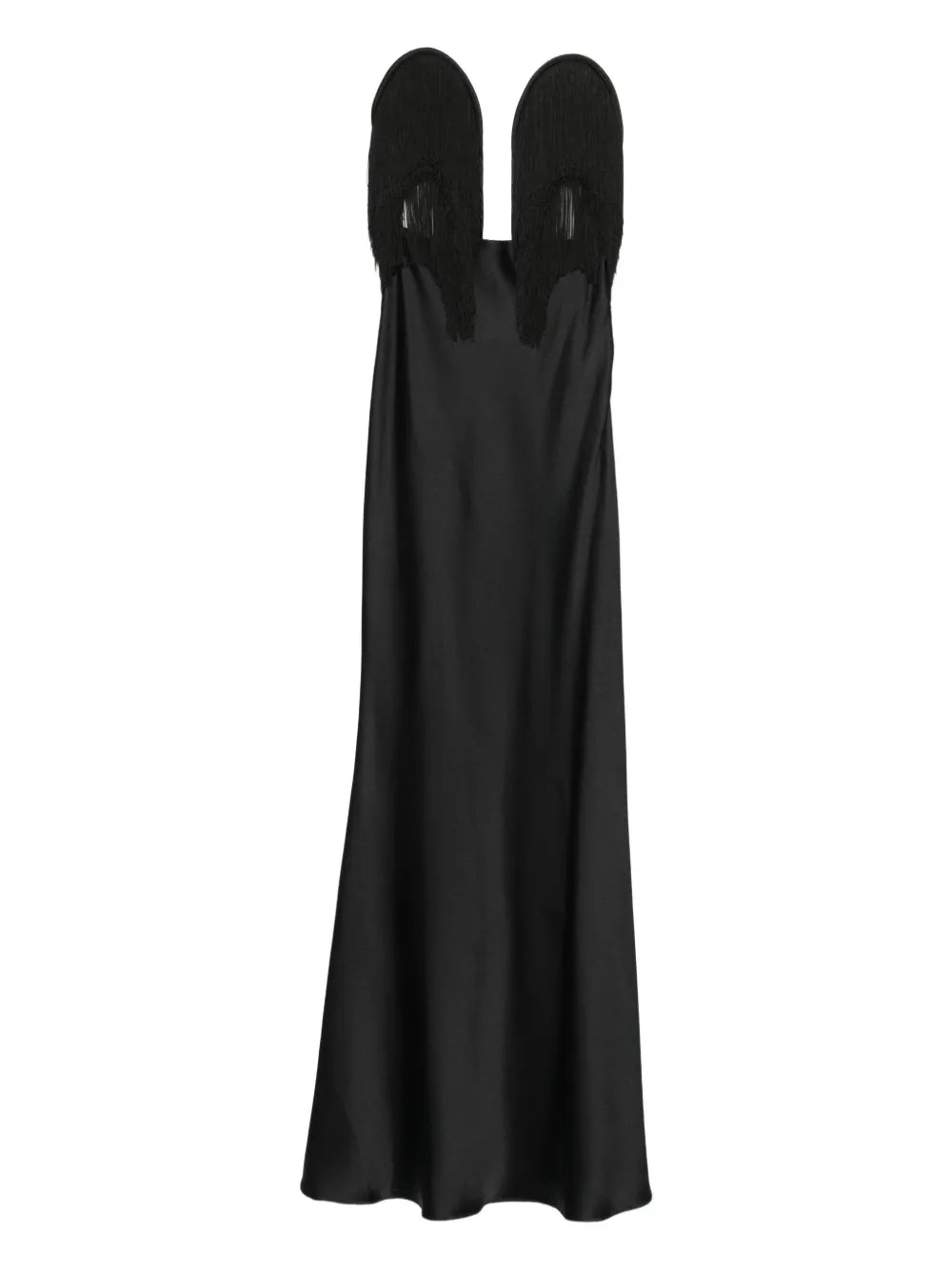 Nissa Fringe Embellished Maxi Dress