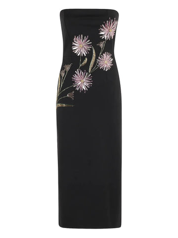 Staud Brooke Dahlia Daydream Midi Dress